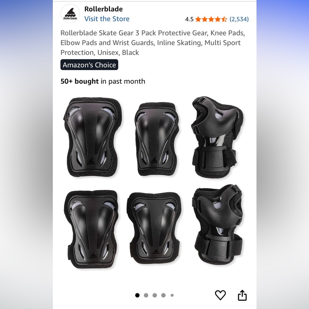 Rollerblade Black Protective Gear Set x2